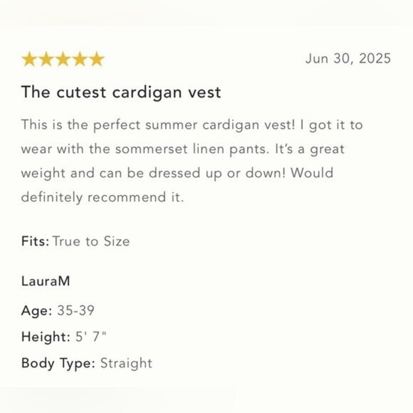 NWT Size M - Maeve Slouchy Cardigan Sweater Vest (NWT US$ 88) - Picture 10 of 16